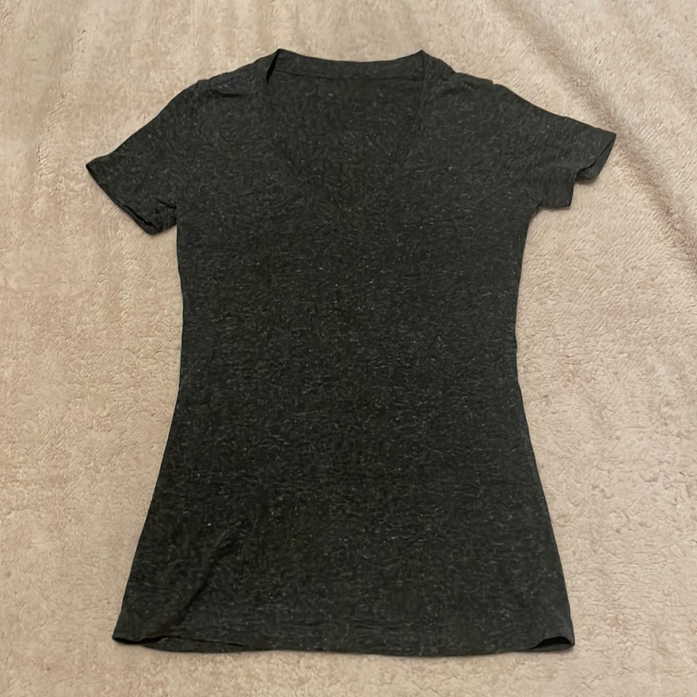 Heathered Grey V-Neck Short-Sleeve T-Shirt